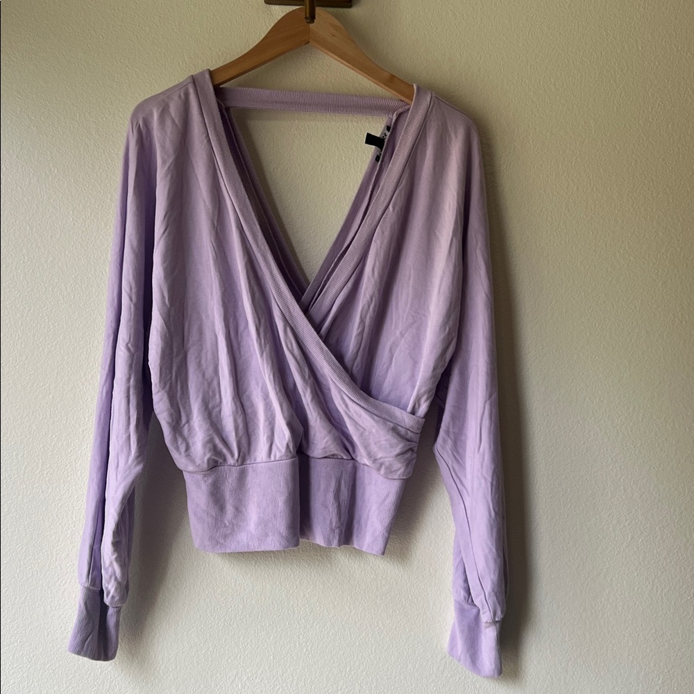 Wrap sweatshirt top